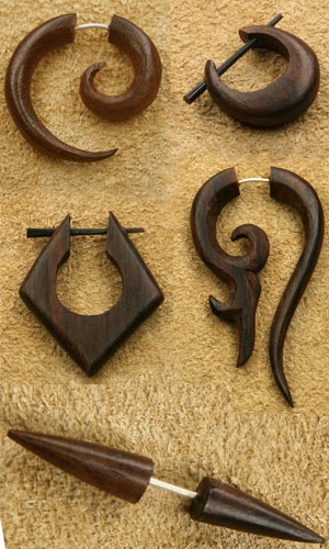 Ohrringe Holz